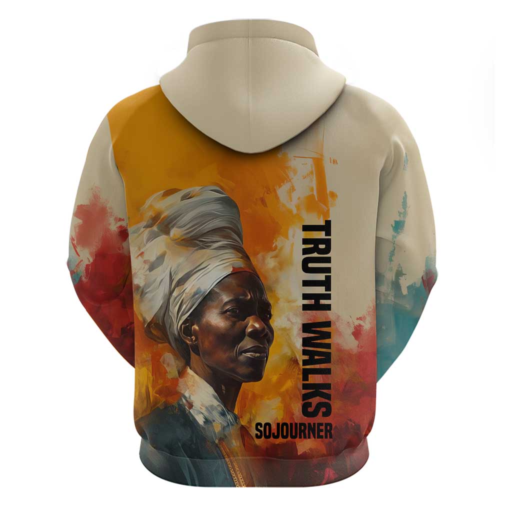 Sojourner Truth Hoodie Truth Walks - Bold Portrait and Empowerment Design - African Pride