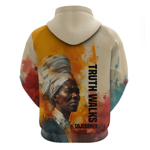 Sojourner Truth Hoodie Truth Walks - Bold Portrait and Empowerment Design - African Pride