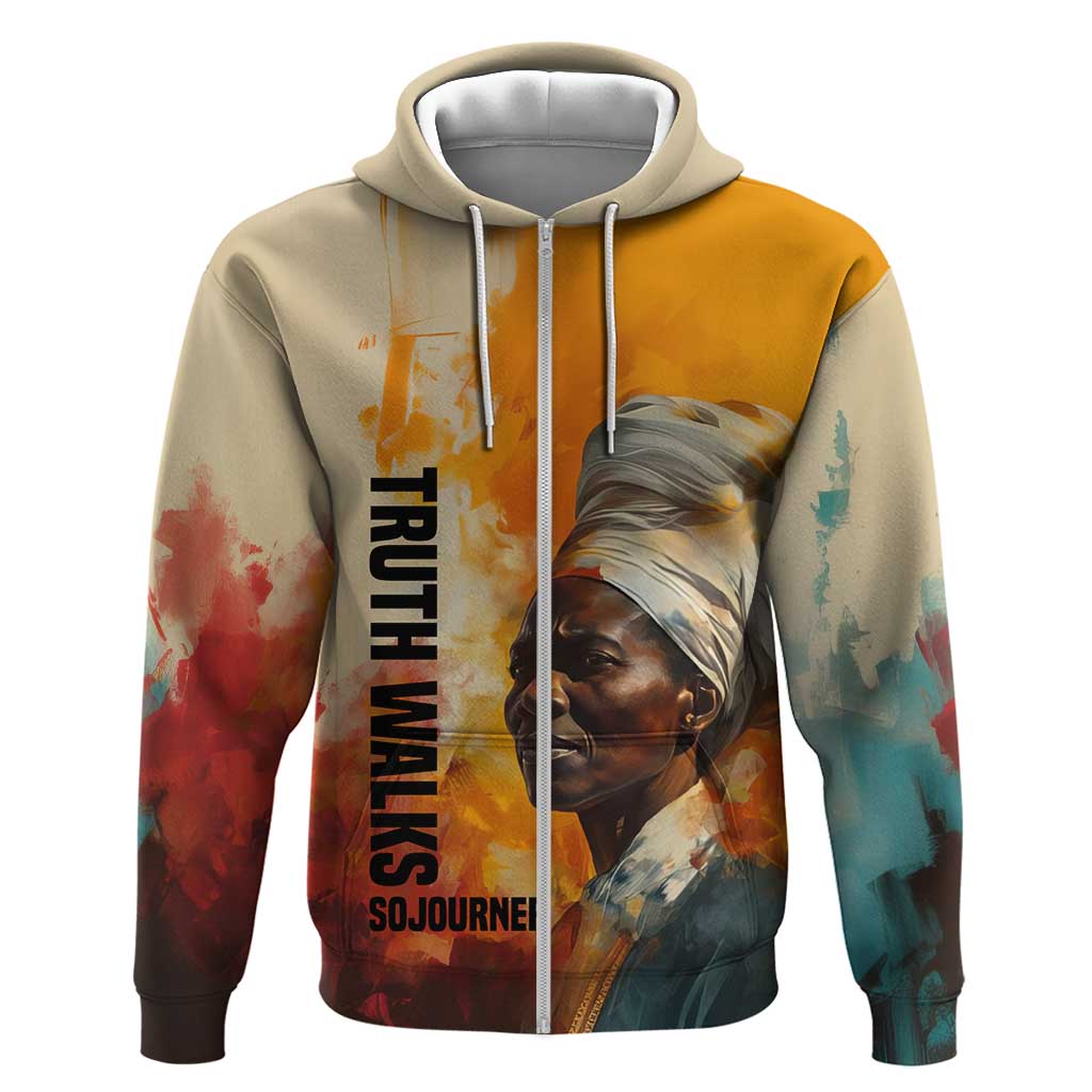 Sojourner Truth Hoodie Truth Walks - Bold Portrait and Empowerment Design - African Pride