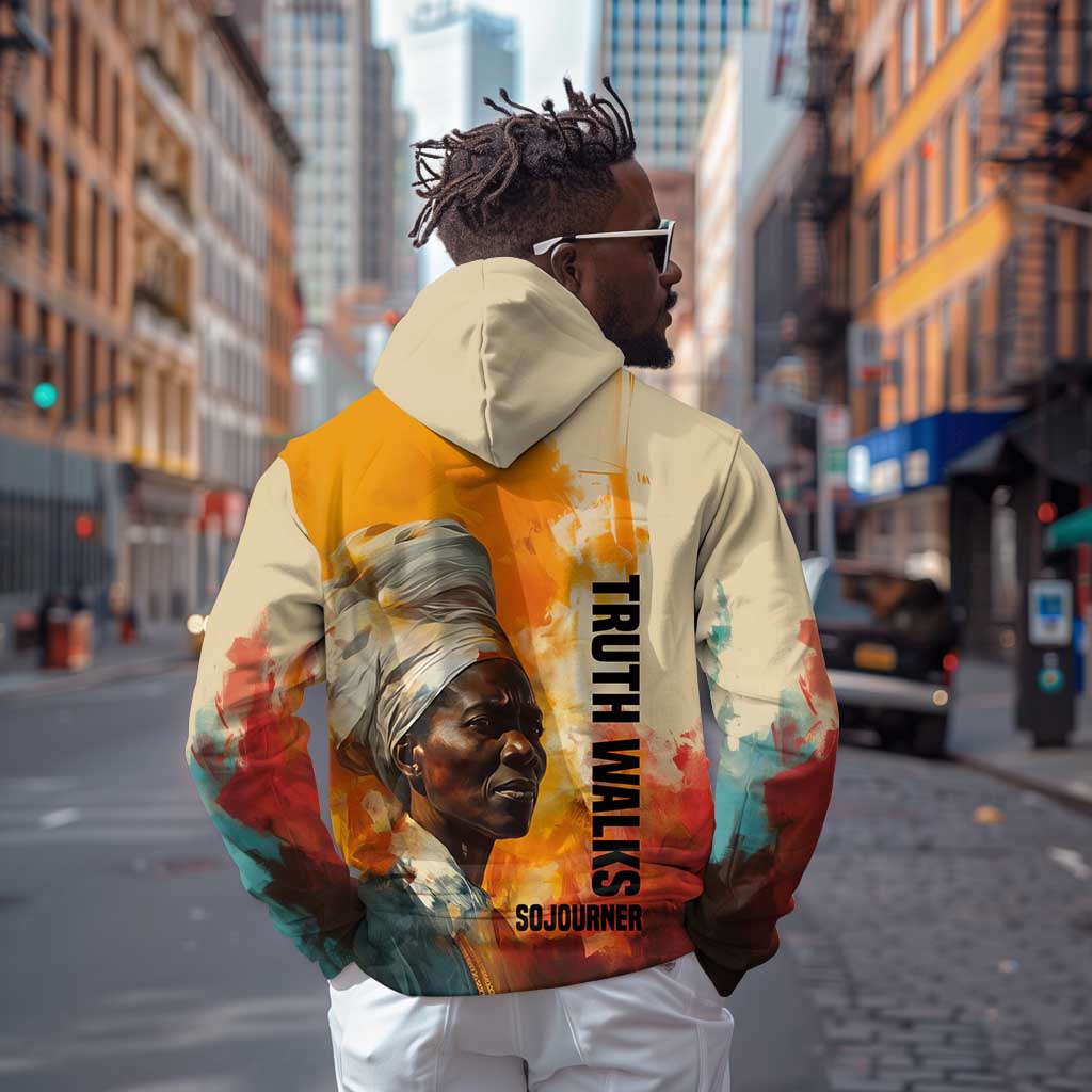 Sojourner Truth Hoodie Truth Walks - Bold Portrait and Empowerment Design - African Pride