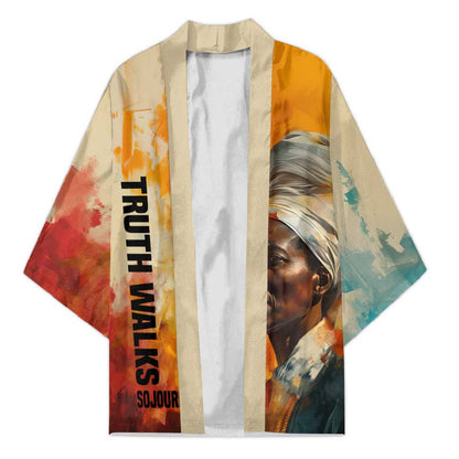 Sojourner Truth Kimono Truth Walks - Bold Portrait and Empowerment Design - African Pride