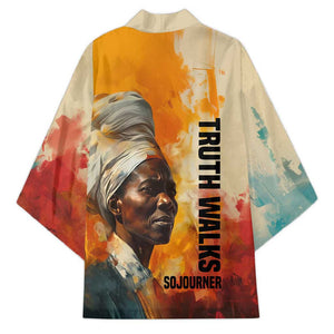 Sojourner Truth Kimono Truth Walks - Bold Portrait and Empowerment Design - African Pride