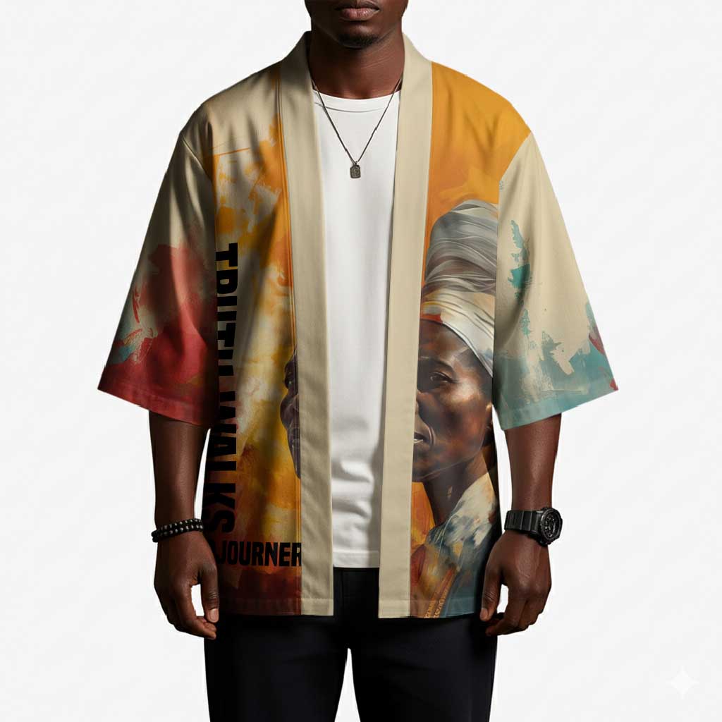 Sojourner Truth Kimono Truth Walks - Bold Portrait and Empowerment Design - African Pride