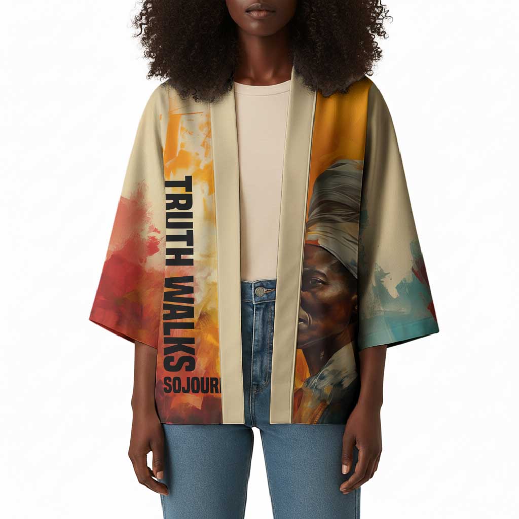 Sojourner Truth Kimono Truth Walks - Bold Portrait and Empowerment Design - African Pride