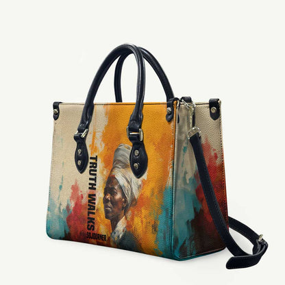Sojourner Truth Leather Bag Truth Walks - Bold Portrait and Empowerment Design - African Pride