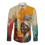 Sojourner Truth Long Sleeve Button Shirt Truth Walks - Bold Portrait and Empowerment Design - African Pride