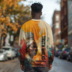 Sojourner Truth Long Sleeve Shirt Truth Walks - Bold Portrait and Empowerment Design - African Pride
