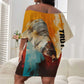 Sojourner Truth Off Shoulder Short Dress Truth Walks - Bold Portrait and Empowerment Design - African Pride