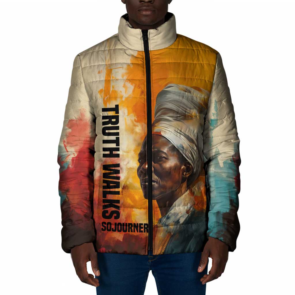 Sojourner Truth Padded Jacket Truth Walks - Bold Portrait and Empowerment Design - African Pride