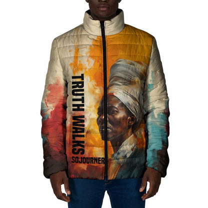 Sojourner Truth Padded Jacket Truth Walks - Bold Portrait and Empowerment Design - African Pride