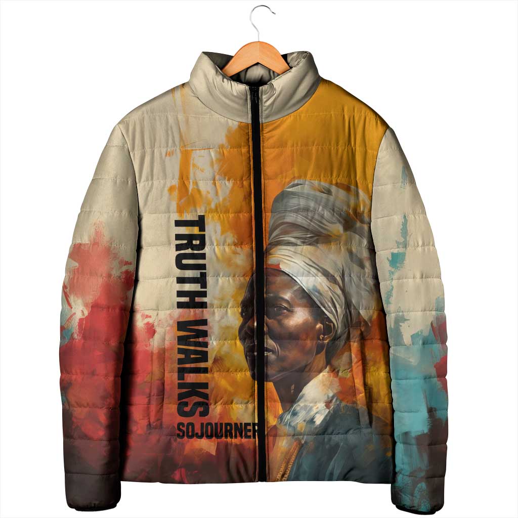 Sojourner Truth Padded Jacket Truth Walks - Bold Portrait and Empowerment Design - African Pride