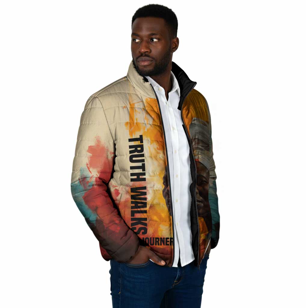 Sojourner Truth Padded Jacket Truth Walks - Bold Portrait and Empowerment Design - African Pride
