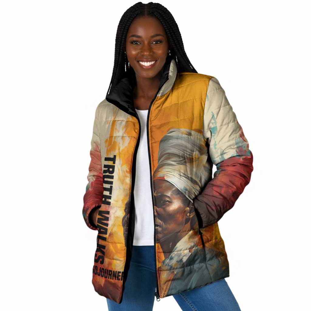 Sojourner Truth Padded Jacket Truth Walks - Bold Portrait and Empowerment Design - African Pride