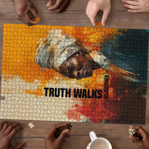 Sojourner Truth Puzzle Truth Walks - Bold Portrait and Empowerment Design - African Pride