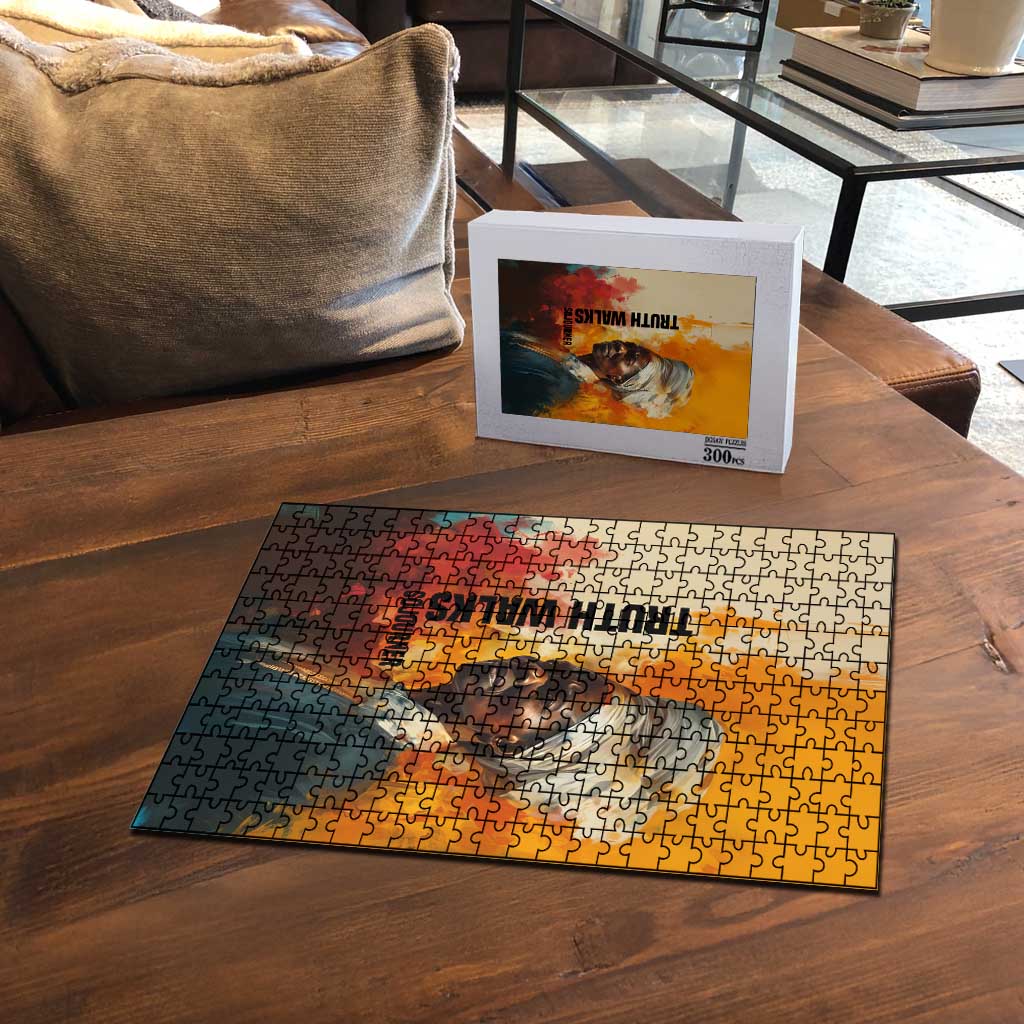 Sojourner Truth Puzzle Truth Walks - Bold Portrait and Empowerment Design - African Pride