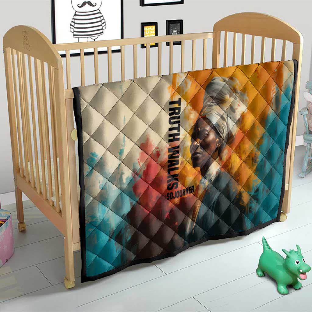 Sojourner Truth Quilt Truth Walks - Bold Portrait and Empowerment Design - African Pride