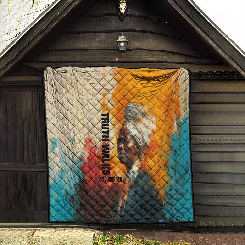Sojourner Truth Quilt Truth Walks - Bold Portrait and Empowerment Design - African Pride