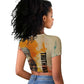 Sojourner Truth Raglan Cropped T shirt Truth Walks - Bold Portrait and Empowerment Design TS04