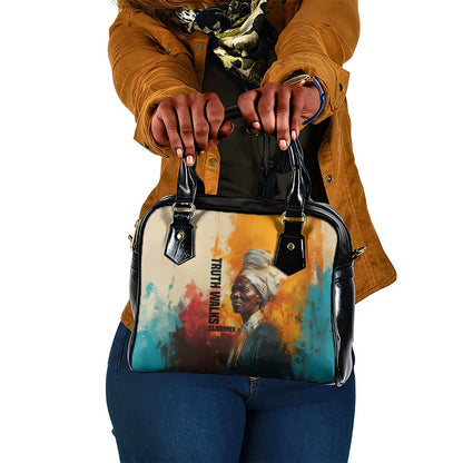 Sojourner Truth Shoulder Handbag Truth Walks - Bold Portrait and Empowerment Design - African Pride