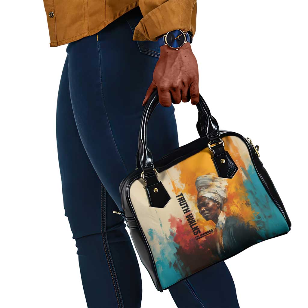 Sojourner Truth Shoulder Handbag Truth Walks - Bold Portrait and Empowerment Design - African Pride