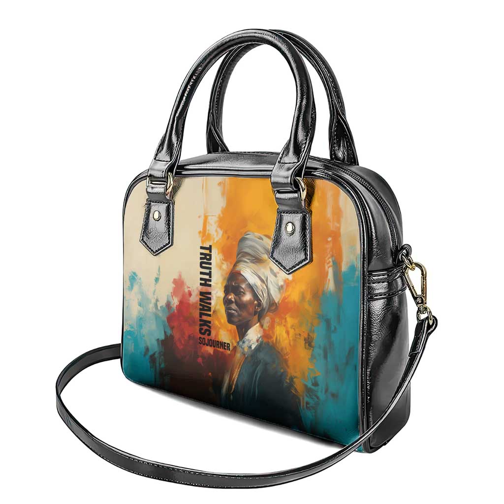 Sojourner Truth Shoulder Handbag Truth Walks - Bold Portrait and Empowerment Design - African Pride