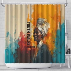 Sojourner Truth Shower Curtain Truth Walks - Bold Portrait and Empowerment Design - African Pride