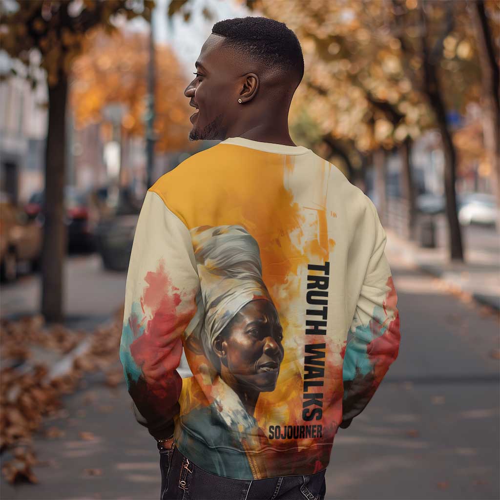 Sojourner Truth Sweatshirt Truth Walks - Bold Portrait and Empowerment Design - African Pride