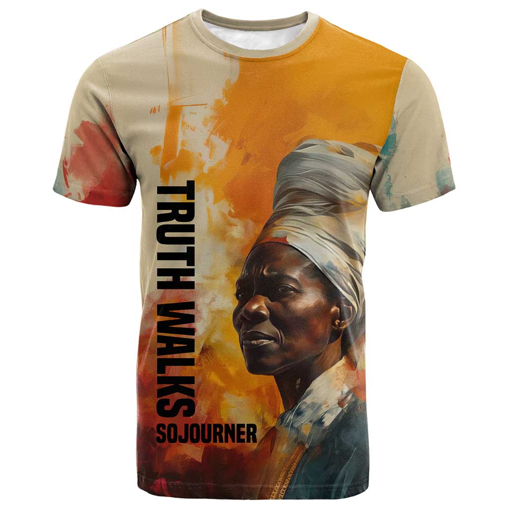 Sojourner Truth T shirt Truth Walks - Bold Portrait and Empowerment Design TS04