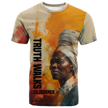 Sojourner Truth T shirt Truth Walks - Bold Portrait and Empowerment Design TS04