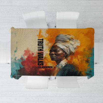 Sojourner Truth Tablecloth Truth Walks - Bold Portrait and Empowerment Design - African Pride