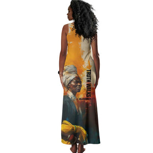 Sojourner Truth Tank Maxi Dress Truth Walks - Bold Portrait and Empowerment Design - African Pride
