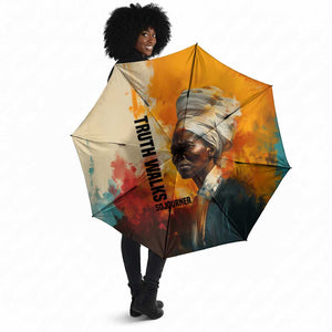 Sojourner Truth Umbrella Truth Walks - Bold Portrait and Empowerment Design - African Pride