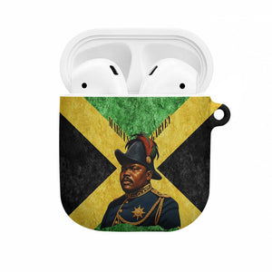 Marcus Garvey AirPods Case Jamaican Flag Theme African Fist Civil Rights Symbol Pan African Tribute Design - African Pride