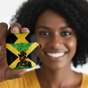 Marcus Garvey AirPods Case Jamaican Flag Theme African Fist Civil Rights Symbol Pan African Tribute Design - African Pride