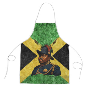 Marcus Garvey Apron Jamaican Flag Theme African Fist Civil Rights Symbol Pan African Tribute Design - African Pride
