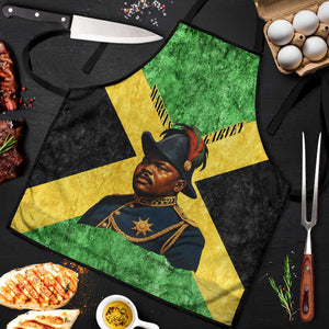 Marcus Garvey Apron Jamaican Flag Theme African Fist Civil Rights Symbol Pan African Tribute Design - African Pride