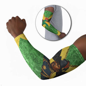 Marcus Garvey Arm Sleeves Jamaican Flag Theme African Fist Civil Rights Symbol Pan African Tribute Design - African Pride