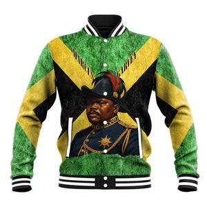 Marcus Garvey Baseball Jacket Jamaican Flag Theme African Fist Civil Rights Symbol Pan African Tribute Design - African Pride
