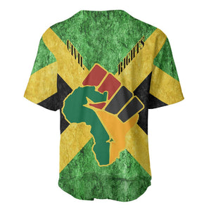 Marcus Garvey Baseball Jersey Jamaican Flag Theme African Fist Civil Rights Symbol Pan African Tribute Design TS04