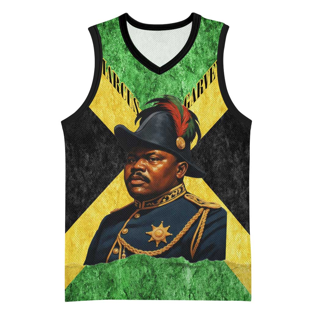 Marcus Garvey Basketball Jersey Jamaican Flag Theme African Fist Civil Rights Symbol Pan African Tribute Design - African Pride
