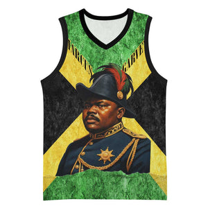 Marcus Garvey Basketball Jersey Jamaican Flag Theme African Fist Civil Rights Symbol Pan African Tribute Design - African Pride