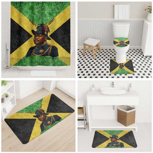 Marcus Garvey Bathroom Set Jamaican Flag Theme African Fist Civil Rights Symbol Pan African Tribute Design - African Pride