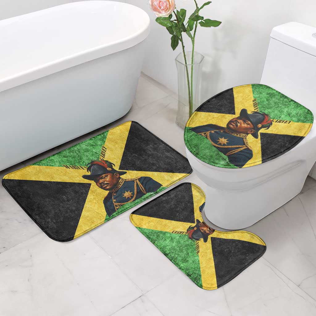Marcus Garvey Bathroom Set Jamaican Flag Theme African Fist Civil Rights Symbol Pan African Tribute Design - African Pride