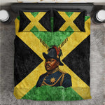 Marcus Garvey Bedding Set Jamaican Flag Theme African Fist Civil Rights Symbol Pan African Tribute Design - African Pride