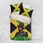Marcus Garvey Bedding Set Jamaican Flag Theme African Fist Civil Rights Symbol Pan African Tribute Design - African Pride