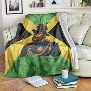 Marcus Garvey Blanket Jamaican Flag Theme African Fist Civil Rights Symbol Pan African Tribute Design - African Pride