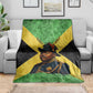 Marcus Garvey Blanket Jamaican Flag Theme African Fist Civil Rights Symbol Pan African Tribute Design - African Pride