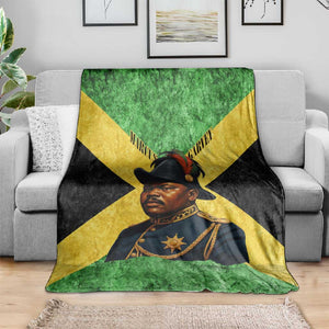 Marcus Garvey Blanket Jamaican Flag Theme African Fist Civil Rights Symbol Pan African Tribute Design - African Pride