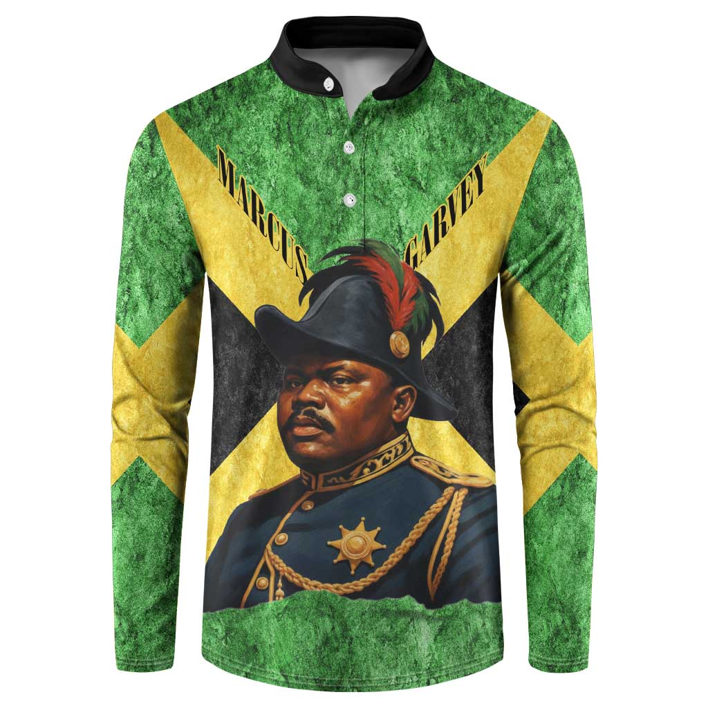 Marcus Garvey Button Sweatshirt Jamaican Flag Theme African Fist Civil Rights Symbol Pan African Tribute Design