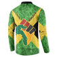 Marcus Garvey Button Sweatshirt Jamaican Flag Theme African Fist Civil Rights Symbol Pan African Tribute Design